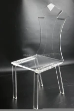 Customize perfect quality transparent home use luxury half folding acrylic chair