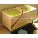 Customized big unfinished wooden toy box for children/kids