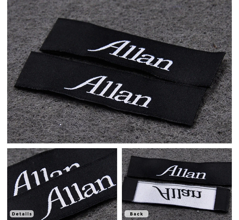 Customized Garment Cloth Fabric Damask Woven Labels
