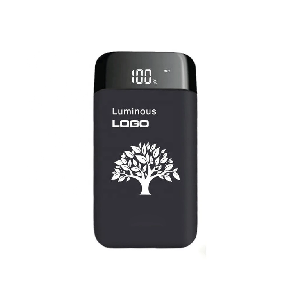 Customized luminous logo 10000mAh Power Banks mobile charger light up promotional gifts