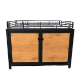 Customized Metal and wood portable supermarket custom promotional table