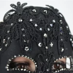 Customized New Arrival Pearl Flower Full Face Masquerade Mask