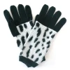 Customized winter leopard print cashmerelike acrylic knitted gloves for unisex