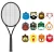 Import Cute Cartoon Animal Tennis Dampener with Keychain Function Tennis String Shock Absorber Gift from China