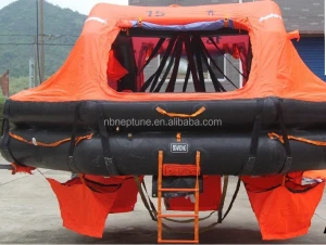 Davit Launched Life raft 16 man Marine Inflatable Liferaft for with Life Raft cradle and HRU
