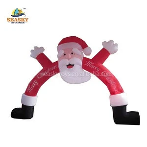 decoration christmas arch,inflatable christmas event gate door arch