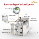 Deep Fried Chicken Pressure Fryer Small 16 Liter, Kuroma Table Top Pressure Fryer Chicken Express mdxz16 electric pressure fryer
