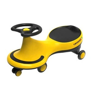 Design from Japan yellow  wiggle car ride on car for kid baby twist car with flashing wheel children&#39;s gift