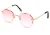 Import designer new crystal flat top pink green yellow stainless steel frame retro sunglasses from China