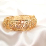 designs Brass Bracelet 18k Gold Plated Bangles Artificial Bangles open Fine Jewelry Diamond Bracelet Women