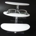 Detachable White And Clear 3 Tier Acrylic Sunglasses Eyewear Display Holder Rack