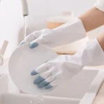 Different color Rubber Gloves Reusable Anti Slip Kitchen Dish Washing Gloves Household Cleaning Latex Glove