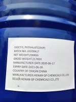 Dioctyl phthalate 99.5% DOP Cas Number 117-81-7 plasticizer for PVC Resin