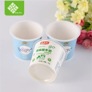 Disposable plastic paper yogurt cup 125ml