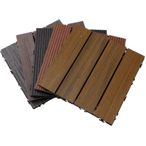 DIY outdoor interlocking wood plastic composite floor deck or boards joist tiles
