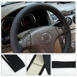 DIY Texture Soft Auto Car Steering Wheel Cover With Needles Thread Artificial Leather Car Styling Covers Suite Car Accessories
