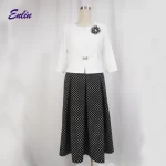 Dot printed A-line Casual Dresses african office ladies casual wear