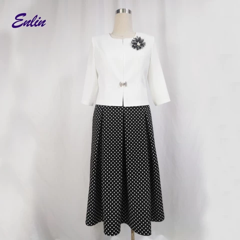 Dot printed A-line Casual Dresses african office ladies casual wear