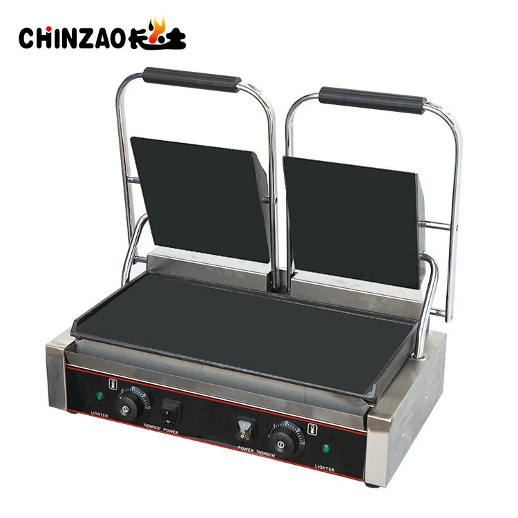 Double Hot Plate Commercial Grill Sandwich Makers With CE