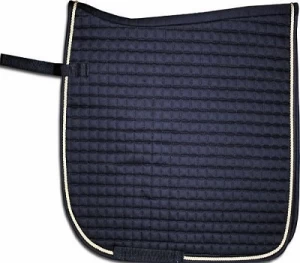 DRESSAGE HORSE SADDLE PAD WITH GOLD ROPE