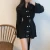 Import Droma sweater dress Double breasted retro knitted skirt belted women sweater dresses from China