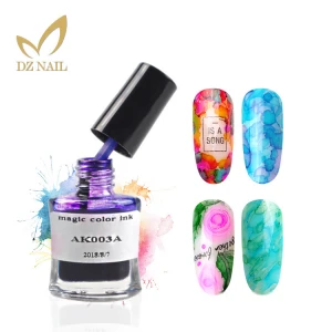 DZ Professional nail supplies 5ML 15ML 12ML 10ML good color nail ink gel led uv marble ink