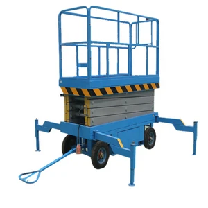 Easy to use most popular Mobile trailer aluminum one man lift table vertical hydraulic scissor lift pricewith four wheels