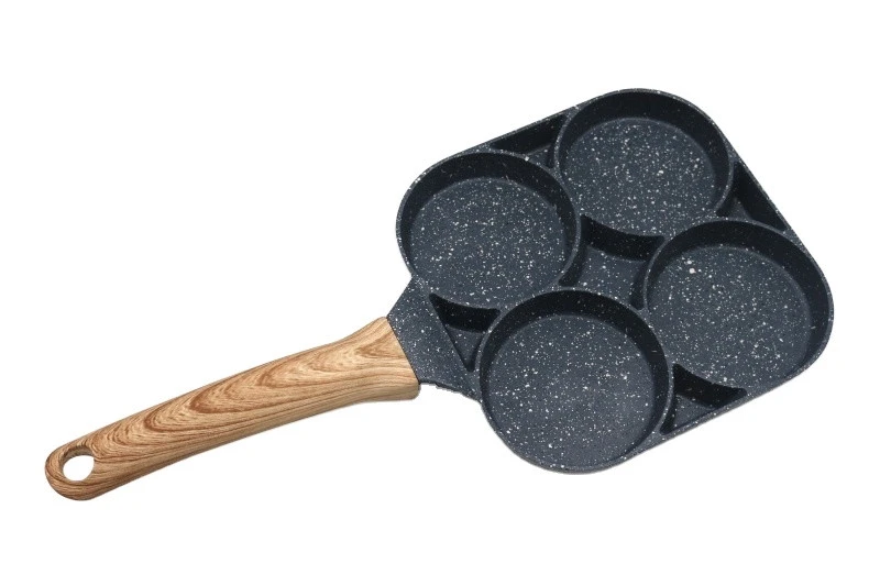 Ejoyway Die-Casting Aluminium Fry Pan 4-Holes Deep Fry Pan With Induction