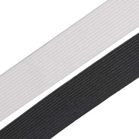 elastic band Crocheted black and white elastic band clothing rubber band flat elastic belt manufacturers stock elastic belt