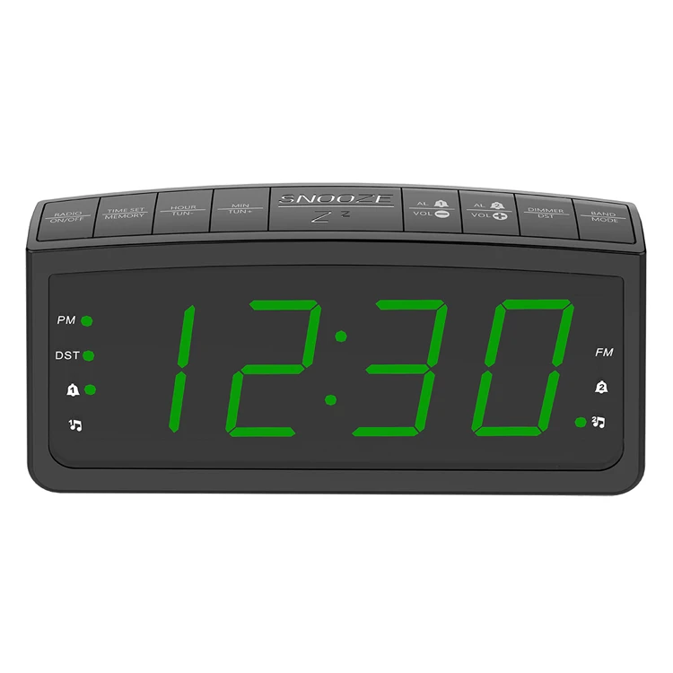 Electronic hot selling product digital desk table alarm clock radio with USB charge
