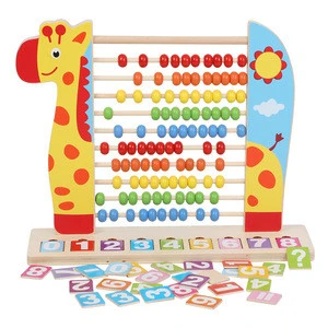 Elephant cartoon calculator rack wood abacus bead toys OEM  products