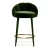Import Emerald Cotton Velvet Counter/bar Stool with gloss lacquer legs and brushed brass ring restaurant furniture from China