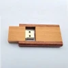 Engraving Logo Eco Rectangle Flip Wooden Usb Flash Drive turn over wood usb stick rollover usb disk