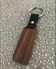 engraving private words walnut wood with leather key chain