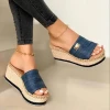 Europe and the United States womens summer shoes large size increase wedge sandals women