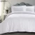 Import European style 100% Egyptian cotton 1cm stripe white 60*60S 330TC twin size duvet cover for hotel from China