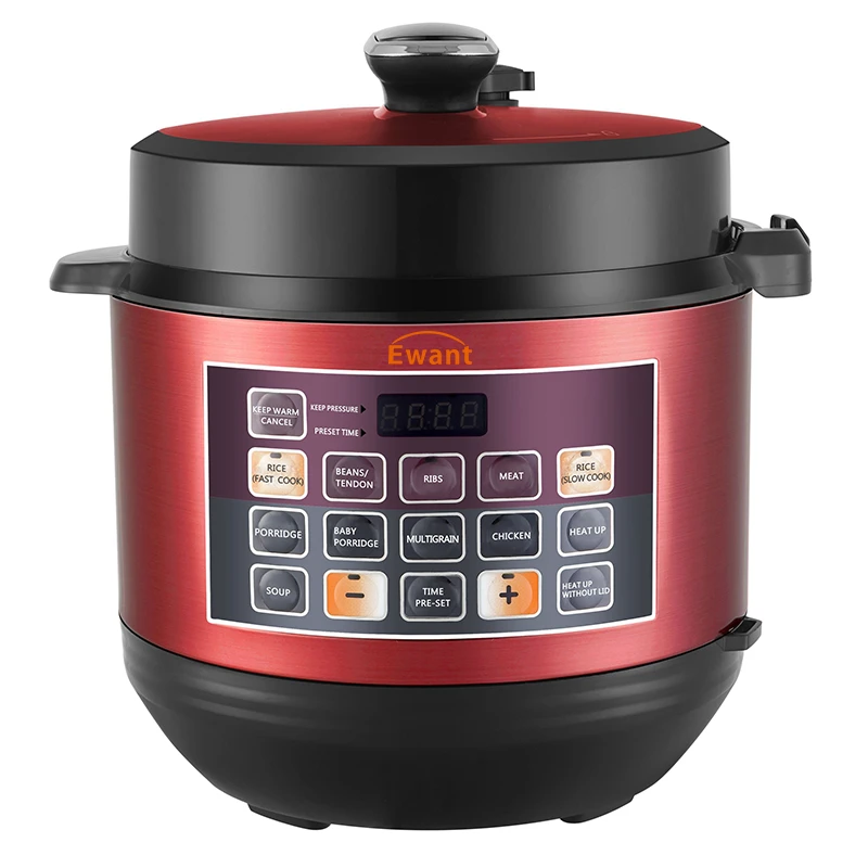 Ewant 6L Commercial Stainless Steel Electric Pressure Rice Cooker With One Key Release Pressure
