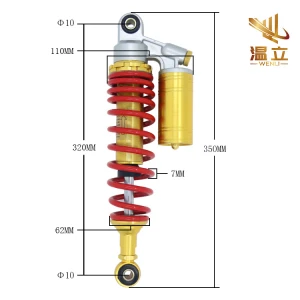 Factory direct sales high quality 320MM motorcycle rear shock absorb accept custom OEM ODM motorcycle shock absorbers