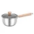 Import Factory Direct Stainless steel 304 sauce pan with wooden handle and glass lid for kitchen from China