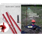 Factory other camping gear Outdoor Camping Hiking Portable Aluminum Folding metal led Lamp holder desktop Camping Lamp Stand