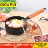 factory outlet non stick wok  Maifan stone Double bottom multi-function  stainless steel milk  cooking pot