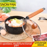 factory outlet non stick wok  Maifan stone Double bottom multi-function  stainless steel milk  cooking pot