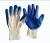 Import factory price 10 gauge 40g,45g raw white cotton work gloves with latex rubber from China