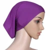 factory sale customs shimmer color  tube bonnet 30*24cm jersey hijab  clean plain cap solid color tube