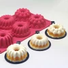 Factory wholesale 6 Cavity Silicone 3D Mini Chiffon Cake Mold DIY Baking cake Tools kitchen tools