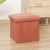 Import Factory wholesale folding living room furniture linen fabric storage stool ottoman from China