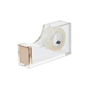 Fancy Clear Rose Gold Combined Tape Dispenser