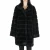 Import Fashion black women&#x27;s winter wholesale stripped  rabbit faux fur  coat clothing from China