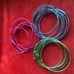 fashion color blank metal bangles for kids adults colorful slip metal wire bangle bracelet expandable metal  bangle bracelet