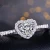 Import Fashion Crystal Heart Shaped Wedding Rings For Women Elegant Zircon Engagement Ring Jewelry from China